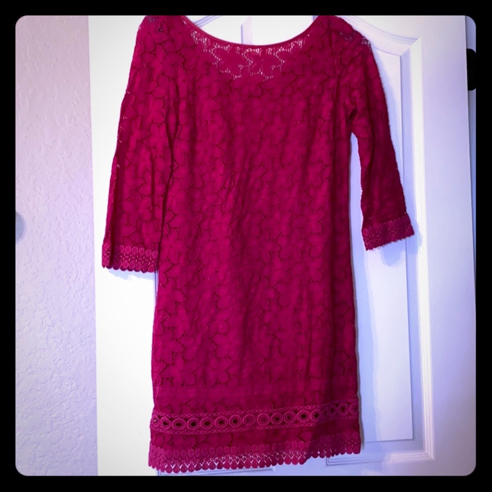 Great shift dress with spaghetti strap slip